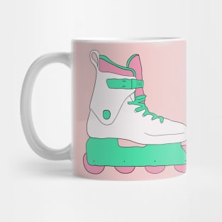 Roller Skate Roller Blade 90s Aesthetic Nostalgia Minimalist Mug